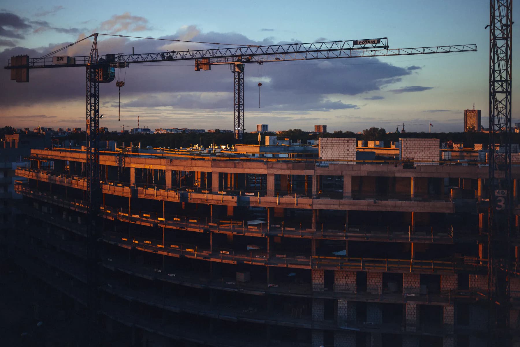 Large-scale real estate development under construction